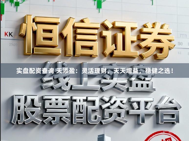 实盘配资查询 天添盈：灵活理财，天天增益，稳健之选！