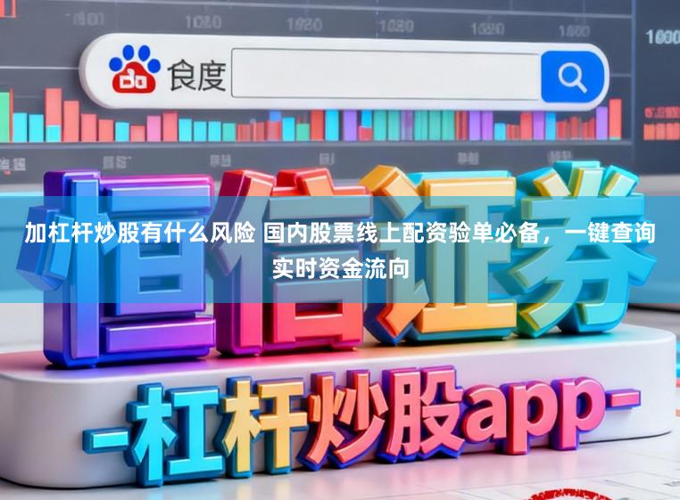 加杠杆炒股有什么风险 国内股票线上配资验单必备，一键查询实时资金流向